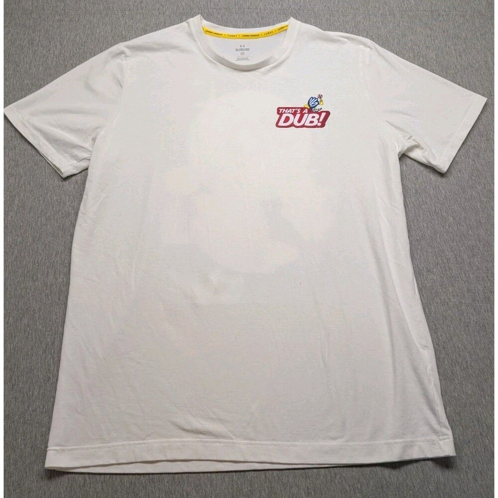 Under Armour Steph Curry "That's a Dub" Goat White Tee size XL